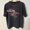 Vintage B.U.M Equipment Shirt Mens Medium Black Distressed Faded Thrashed