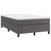 3144600 vidaXL Divan Bed with Mattress Grey 120x200 Cm Faux Leather