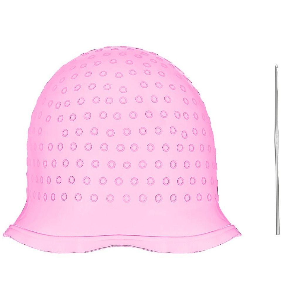 

Однотонная шапочка для мелирования, силиконовый инструмент для окрашивания волос, силиконовая шапочка для окрашивания волос, красить волосы розовый