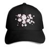 Falling White Sakura Cherry Blossom Baseball Cap Derby Hat GentleUnisex Hat Western Hat Luxury Unisex Cap Golf Unisex Womens