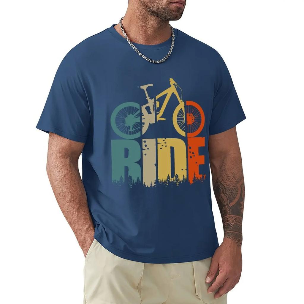 Retro Ride Your Mountain Bike MTB Lover T Shirt Harajuku Short Sleeve T-shirt Cotton Graphics Tshirt Tops