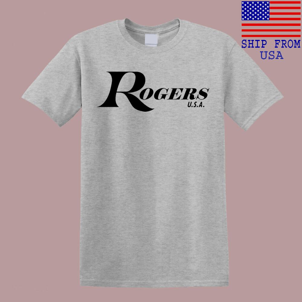 Rogers Drums USA Men#039;s Grey Size S5XL Unisex T-Shirt XXXL