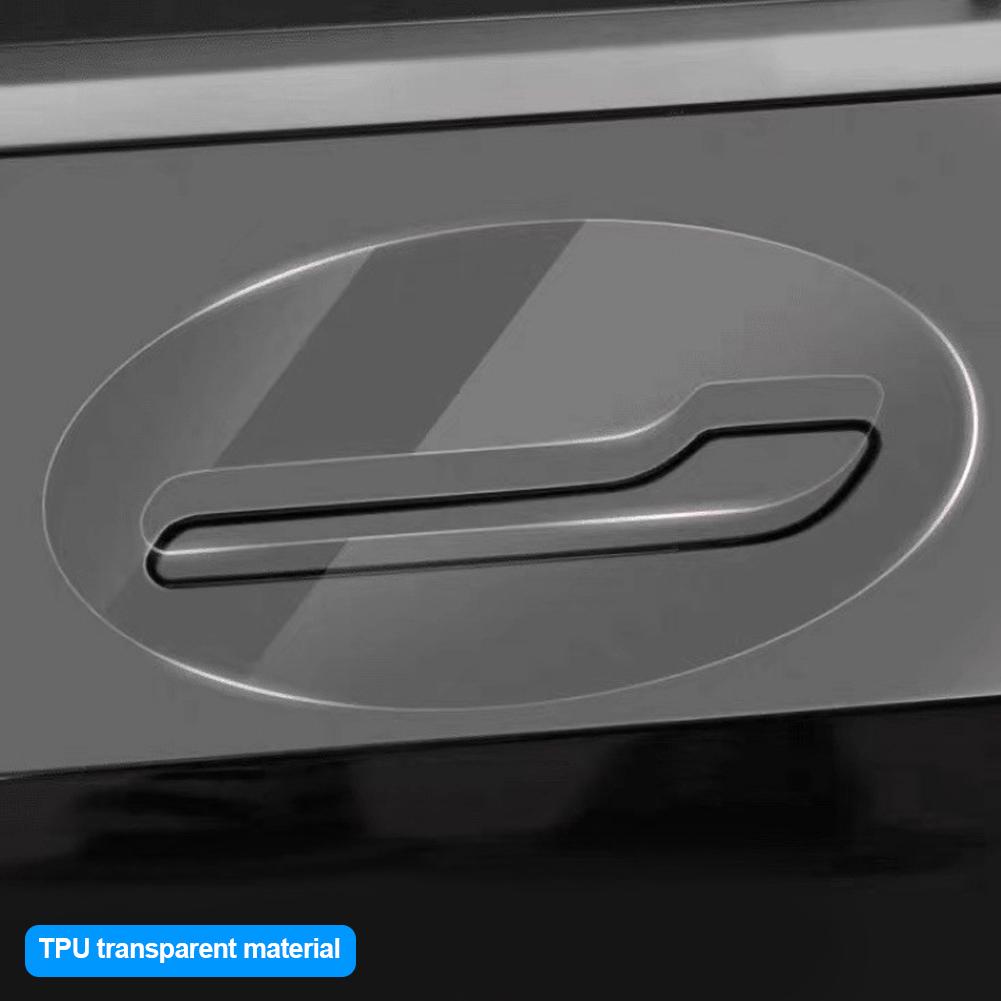 8Pcs/Set Car Door Handle Scratch Protector Inverted Door Handle Paint Protective TPU Film Clothing For Tesla Model 3 Model Y 2017-2025