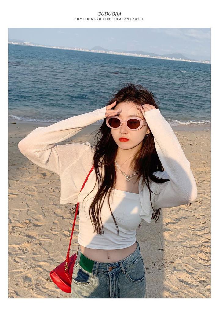 Women's Summer Sun Protection Ice Silk Knit Cardigan Jacket 2026