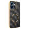 For Motorola Edge 50 Neo 5G Phone Case Carbon Fiber Textured Electroplated TPU Back Cover
