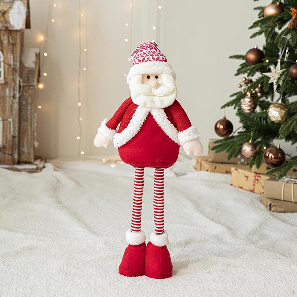 Christmas Decoration Doll Ornament Retractable Legs Cute Xmas Decor Sculpture for Office