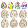 DIY Wooden Easter Egg Pendant Party Decorations