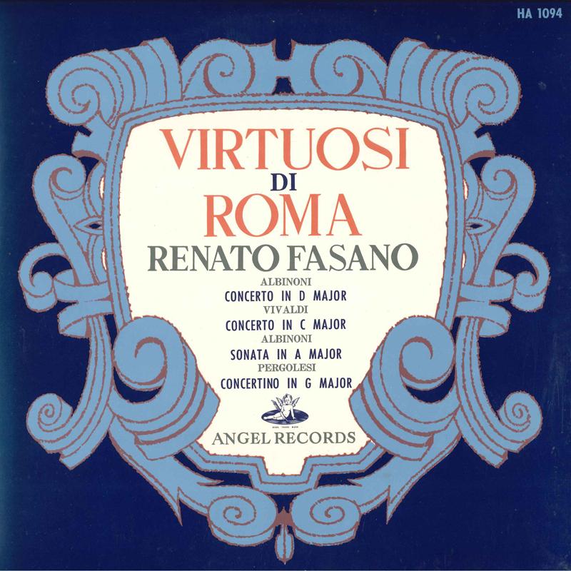 

LP Record RENATO FASANO, VIRTUOSI DI ROMA - Albinoni / Vivaldi / Pergolesi HA1094 ANGEL Japan Classical Used