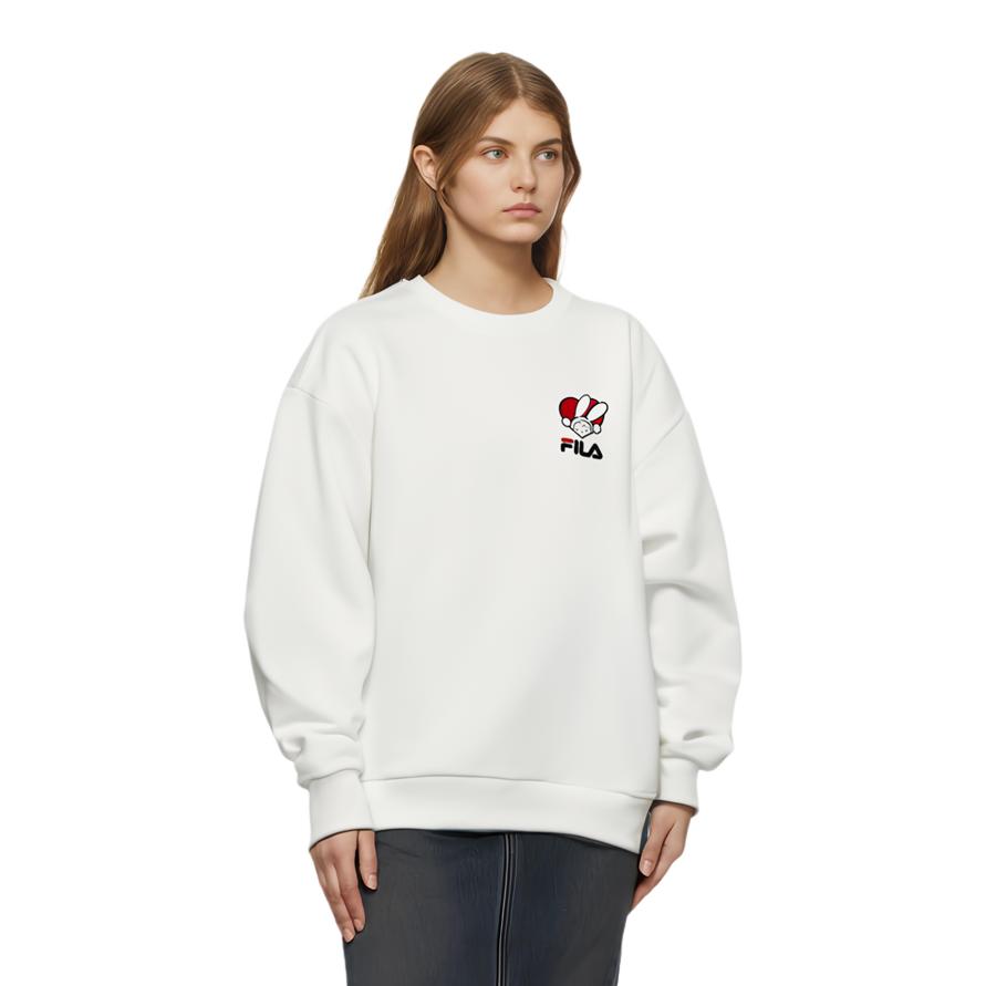 Men's Sweatshirt FILA Sweatshirt Unisex Cloud White