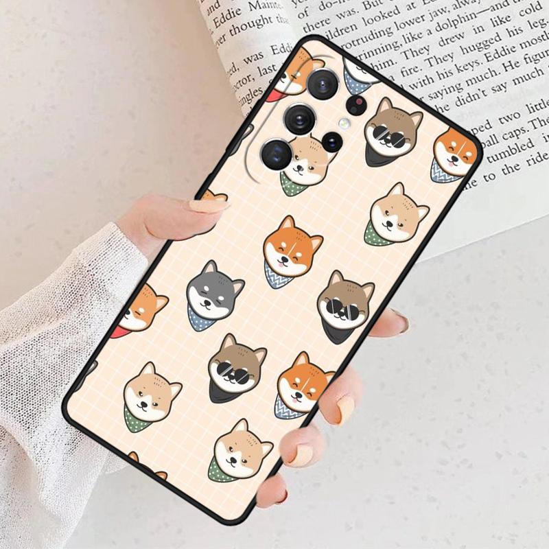 Funny Shiba Inu Phone Case For Samsung Galaxy S25 S23 S30 S8 S21 S20 FE S24 S22 Note 10 20 Plus Lite Ultra