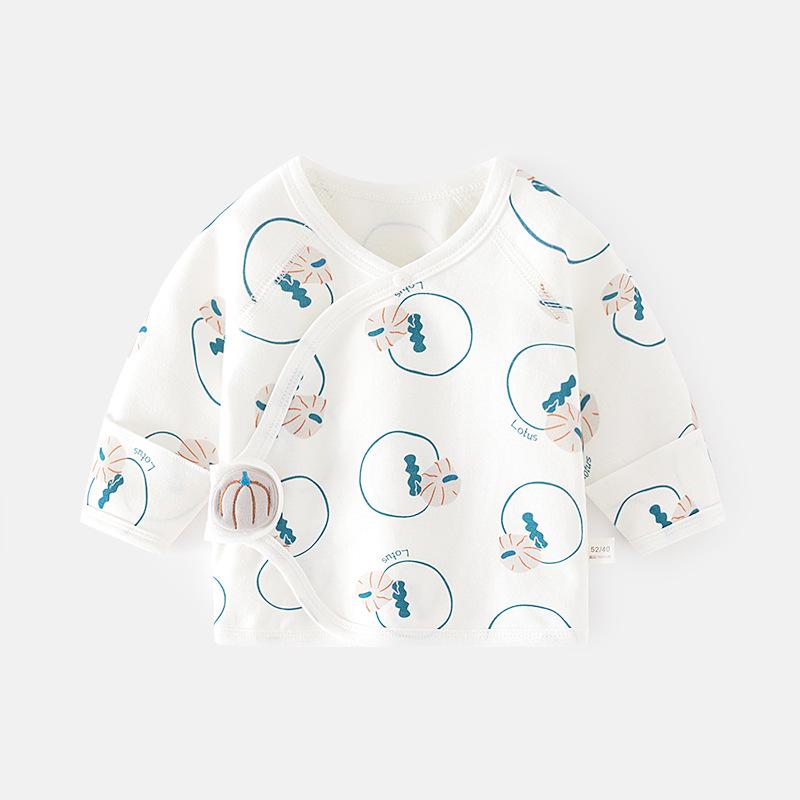 Neugeborenen Knochenlose Baumwolle Klettverschluss Pyjamas - Frühling/Herbst Halbrücken-Outfit