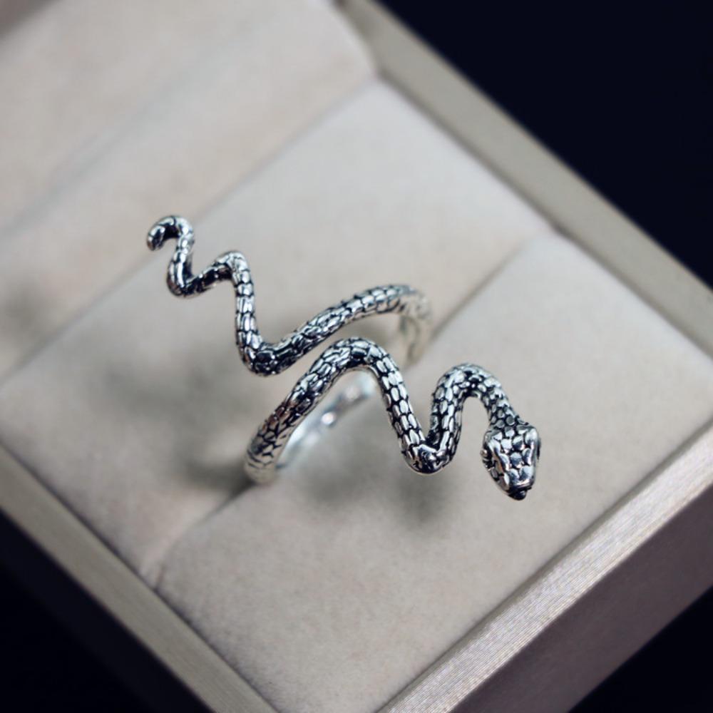 European and American Men's Trendy Metal Ring, Retro Style Cool and Handsome Design Totem Geometric Men's Ring