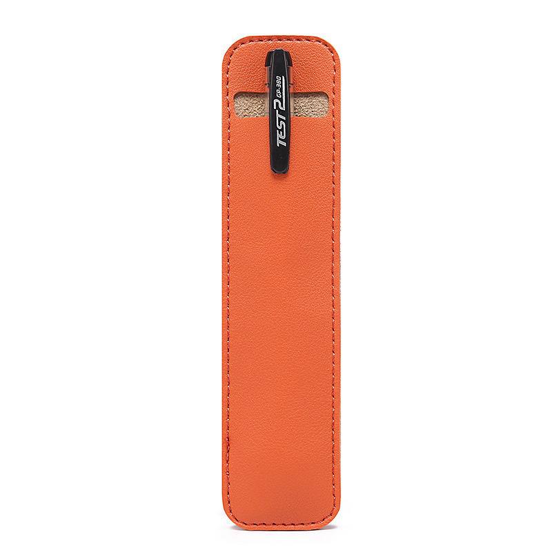 Leather Pen Case - Solid Color Fountain Pen Cover, Soft Microfiber Storage for Student Stationery