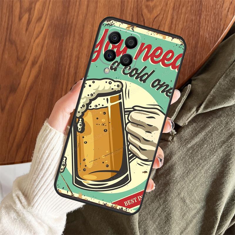 Time Drink Cold Beer Case For Samsung Galaxy M11 M21 M31 M35 M12 M13 M14 M15 M16 M36 M56 M53 M32 M52 M55 M34 M54