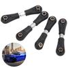 4Pcs Steering Tie Rod Set Black Metal for 1\10 RC Flat Car Replacement Accessories(4250mm )