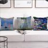 Water Lilies Claude Monet Fine Pillow Case Living Room Home Sofa Office Shop Cover Printing Comfort Decoration Nordic Simplicity