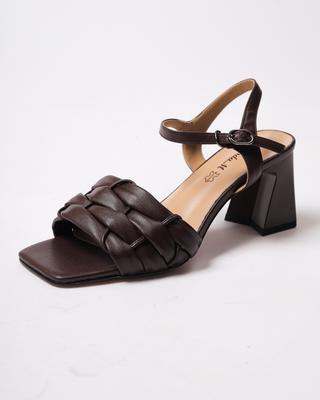 Sandale cu toc Melanda 5177506 36 maro piele
