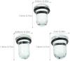 Yardenfun Glass Ear Plugs 3 Pack Set with Curved Design Creative Ear Jewelry Comfortable Fit Easy Care for Daily Wear and Parties