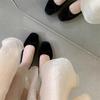 Fashion Flat Shoes for Women Spring and Autumn 2024 New Square Toe Bow Shallow Square Solid Color Large Size 43 44 Loafers Ladies Shoes