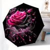 1pc Cartoon Pattern Umbrella with Plastic Handle,Suitable for All Seasons Home Travel Outdoor Umbrella