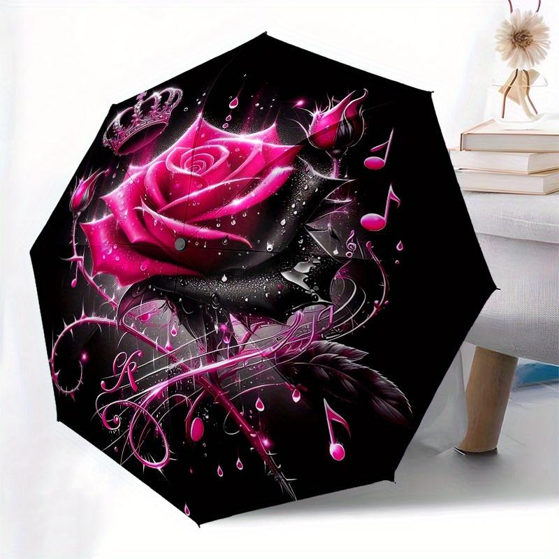 1pc Cartoon Pattern Umbrella with Plastic Handle,Suitable for All Seasons Home Travel Outdoor Umbrella