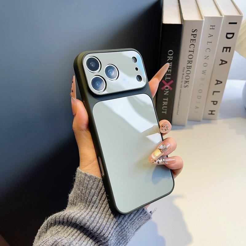 

Luxury Glossy Acrylic Official Case For iPhone 17 16 15 14 13 Pro Max Plus Shockproof Hard Macaron Colors Simple Armor Cover iPhone 13