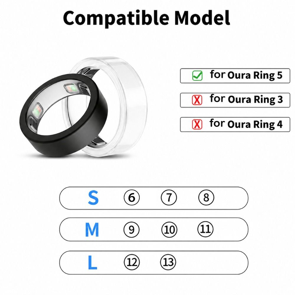 Soft Silicone Cover Elastic Protective Case Protector for Oura Ring 5 Working Out Smart Ring