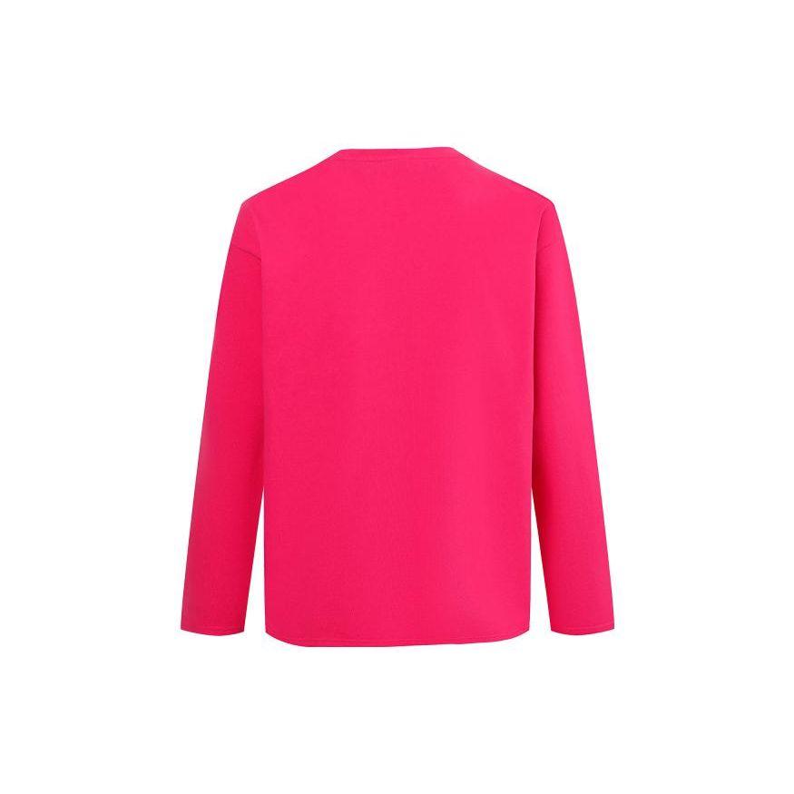 Levis Letter Print Crew Neck Long Sleeve T-Shirt Unisex Tops Red A5417-0002