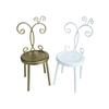 1Pcs 1:12 Dollhouse Miniature Accessories Simulation Iron Back Chair Furniture Home Model Decor Toy Doll House Accessories