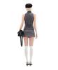 Hilda Tailored 3-Button Mini Skirt [Grey]