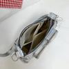 Fashion Transparent Ita Bag Large Capacity Shoulder Bags Cute Preppy Style Bag With Pendant Multi-layer Shopping Travel Bags