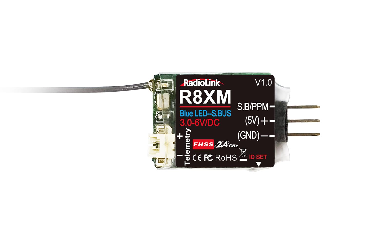 

RadioLink Direct Store Receiver Mini Receiver for Fixed Mini FPV Bait Technical Compliance Approved Series 2.4GHz 8-Channel Receiver, Wing, Drones,