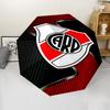 Club Atlético River Plate Print Automatic Umbrella, 8 Rib Iron Frame, Plastic Handle, Suitable for Outdoor Travel &Daily , Ideal Gift