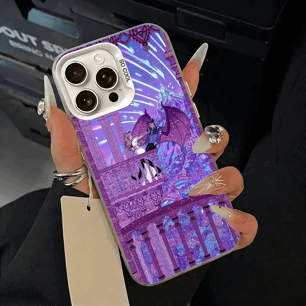 

A-Acotar Двор тумана и ярости Чехол для телефона Для iPhone 11 12 13 14 15 16 Pro Max Plus белый Серебристый Чехол для телефона iPhone14Plus