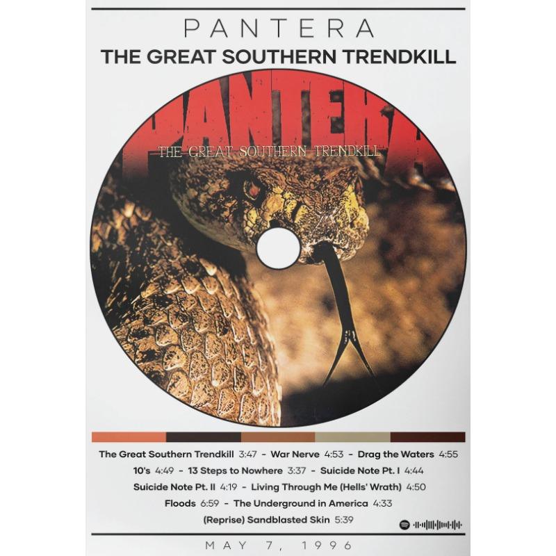 

Поп Винтаж Pantera Концерт Музыка Треклист Обложка группы Постер Холст Живопись Настенные Принты Картина для Гостиной Домашний Декор 21cm×30cm NoFrame