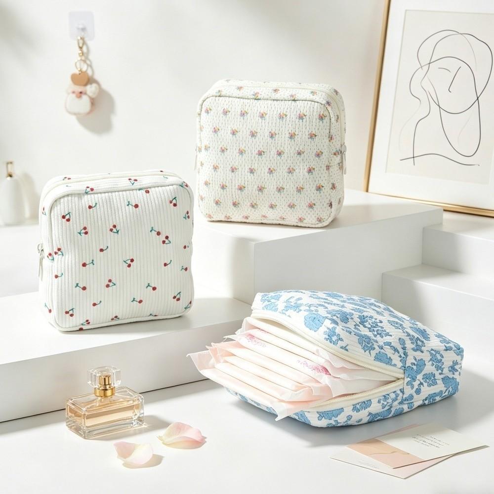 Square Shape Makeup Bag Lipstick Storage Mini Storage Pouch Fashion Sanitary Napkin Storage Bag