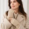 Flip Plush Gloves Korean Style Winter Mittens Simple Half Finger Gloves  Female/Girls