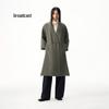 Women's Belted Loose Mid-length Wool Blend Coat