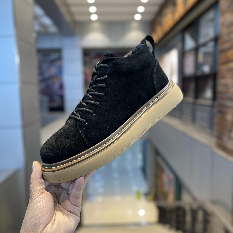 British style Martin boots spring and autumn new platform leather shoes non-slip high-top leather casual shoes trendy shoes