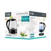 Cordless Electric Kettle, Glass, Black, 1630W, 1L, Teesa