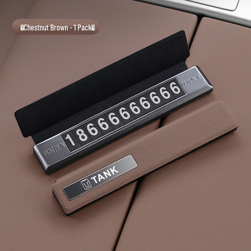 Temporary Tank Car Interior Parking Phone Number Plate Accessory