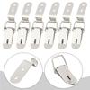 Hook Buckle Hook Silver Stainless Steel Buckle Padlock 90 Degrees Duck-mouth Iron Material Other Car Truck Parts
