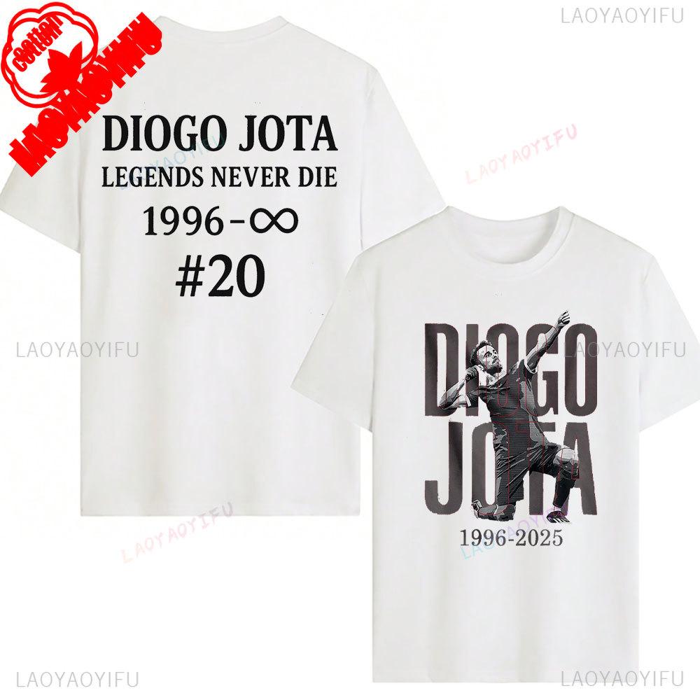RIP Diogo Jota Tričko Odpočívej v pokoji Diogo Jota Trička Pocta fotbalové legendě Tričko 1996-2025 Pamětní tričko Dárek pro fanouška Bavlněná trička