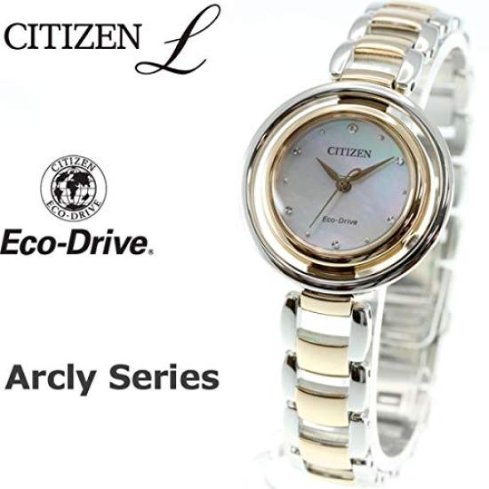 Citizen Relógio de Design da Série L Arcly EM0666-97D Eco-Drive Inspirado em Kanon Feminino