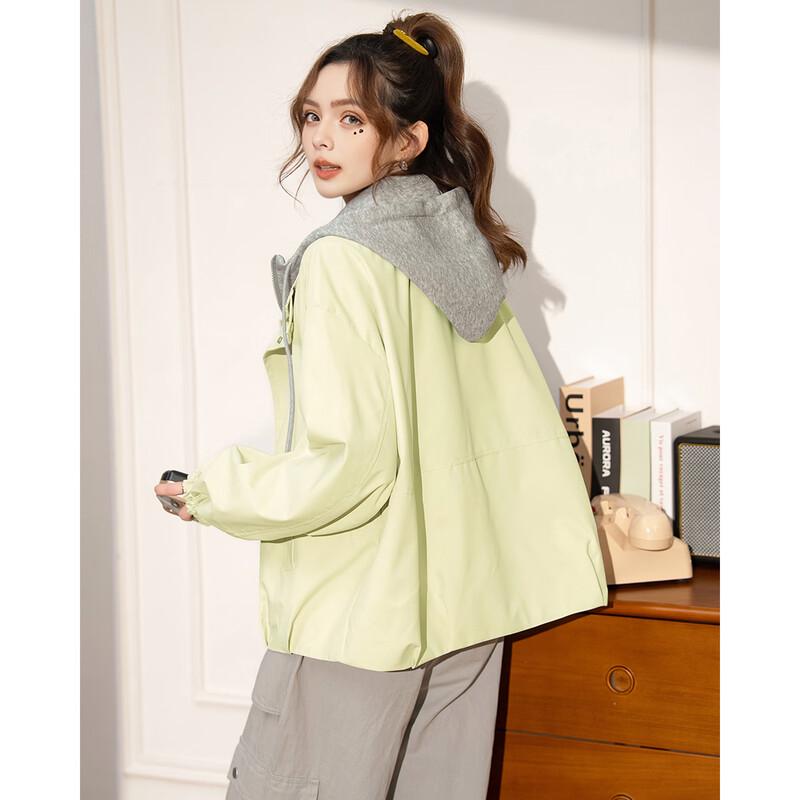 ET BOITE Women's Fashionable Hooded Short Casual Jacket