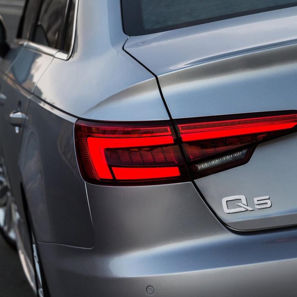 Q8 Car Body Rear Trunk Emblem Sticker Letters Auto Tail Badge Decal For A8 Q3 Q5 Q7 A4L A6L A8L  A4 B8 B6 B7 B9 8P 8V QUATTRO RS3
