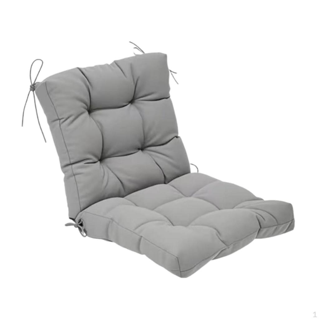 Chair Cushion Pad Lightweight Solid Color High Back Seat Rocking for Kitchen Indoor