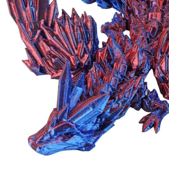 3D Printed Flying Dragon Figurine Movable Joints Colorful Dragon Figure Articulated Winged Dragon Model Fidget Toy Desktop Decoration Ornament