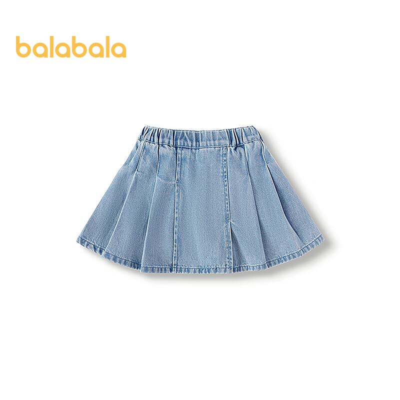 Джинсовая плиссированная юбка для девочек Balabala 110