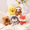 Panda Dinosaur Elephant Penguin Cartoon Animal Sitting Plush Pendant Doll